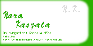 nora kaszala business card